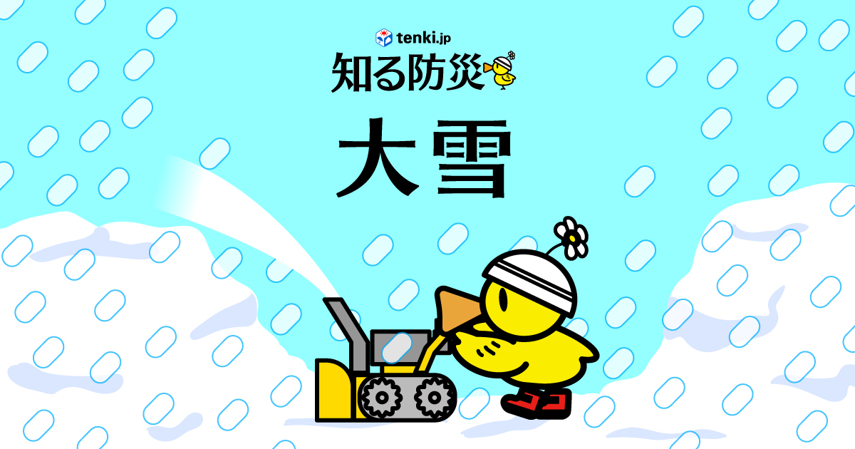 大雪（知る防災） - 日本気象協会 tenki.jp