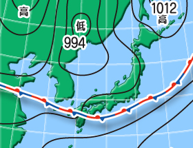 7月22日9時の天気図