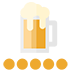 ビール指数(指数:100:絶好のビール日和、飲みすぎ注意)