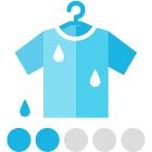 指数:やや乾く:ワイシャツなど化学繊維は乾く
