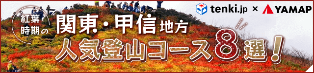 【tenki.jp×YAMAP】紅葉時期におすすめ 関東・甲信地方の人気登山コース5選