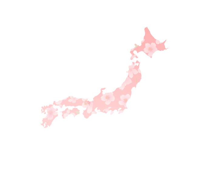 桜情報の日本地図