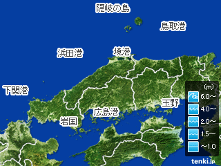 中国地方の海の天気 日本気象協会 Tenki Jp