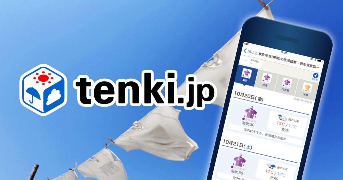 洗濯指数 日本気象協会 Tenki Jp