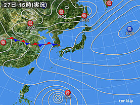 実況天気図(4日前)