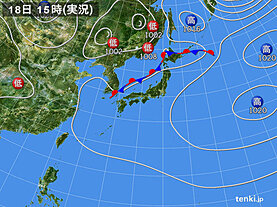 実況天気図(4日前)