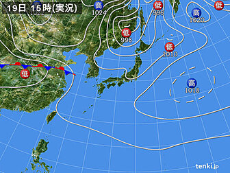 実況天気図(3日前)