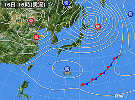 実況天気図(4日前)