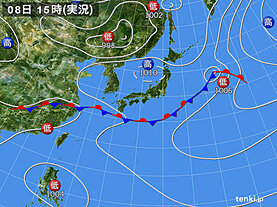 実況天気図(3日前)
