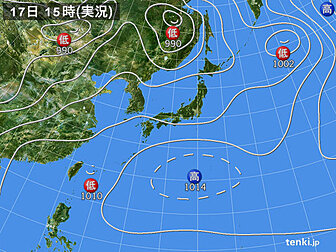 実況天気図(3日前)