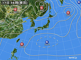 実況天気図(3日前)