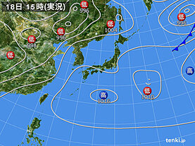 実況天気図(2日前)