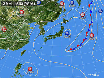 実況天気図(3日前)