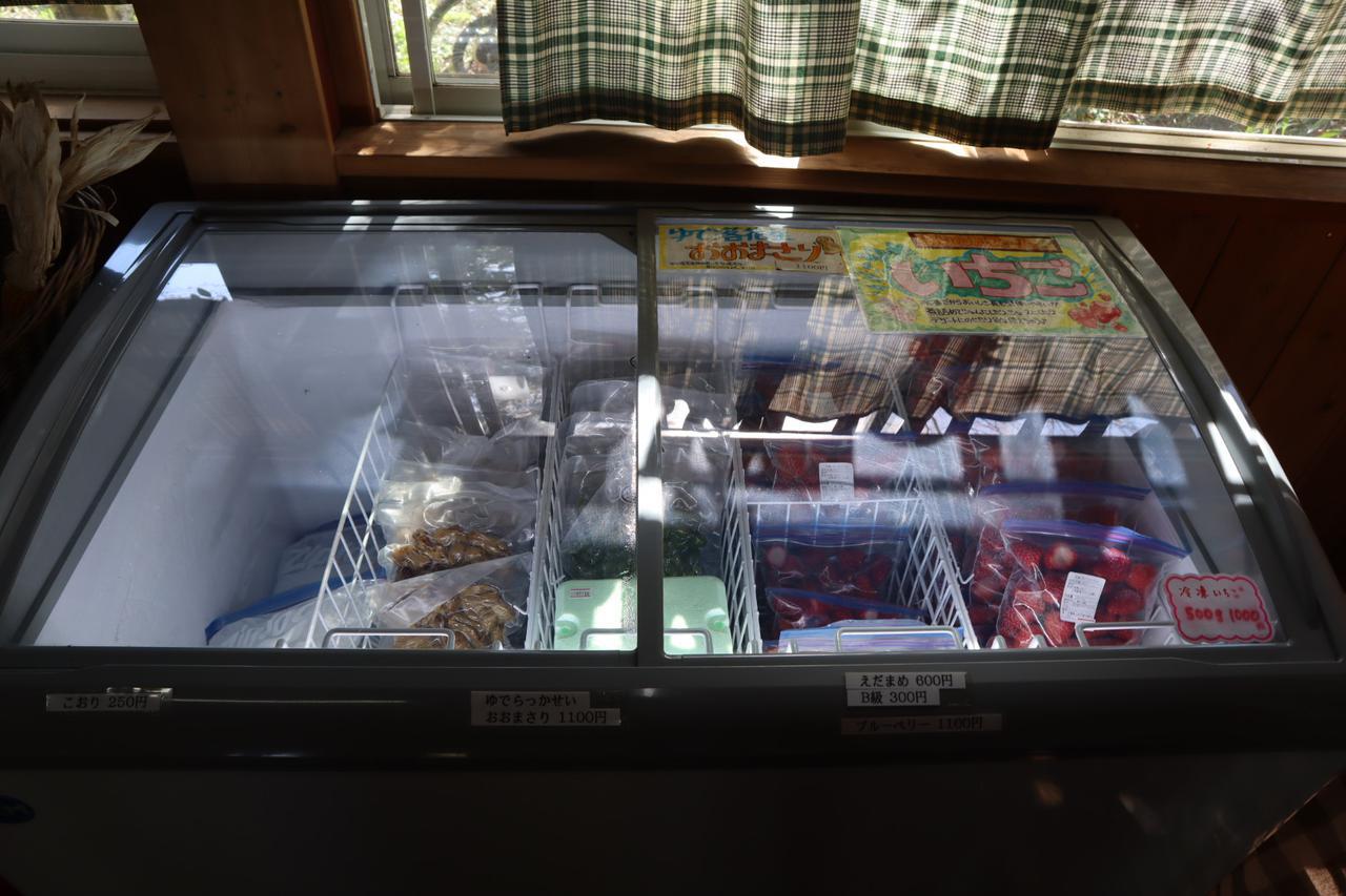 画像: 冷凍イチゴも販売されてました 筆者撮影