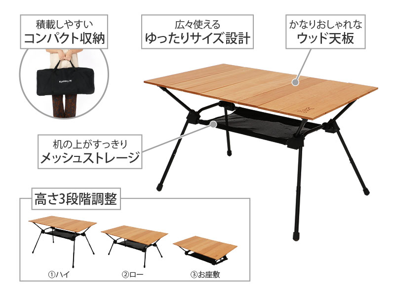 DODキャナリーテーブルの「きゃなり良いところ」を徹底解説！高さが