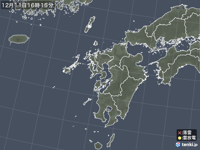 九州地方の雷レーダー(実況)