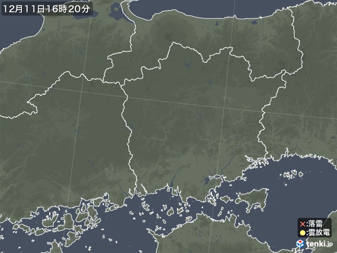 岡山県の雷レーダー(実況)