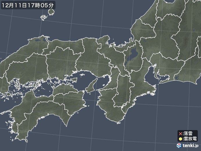 近畿地方の雷レーダー(実況)