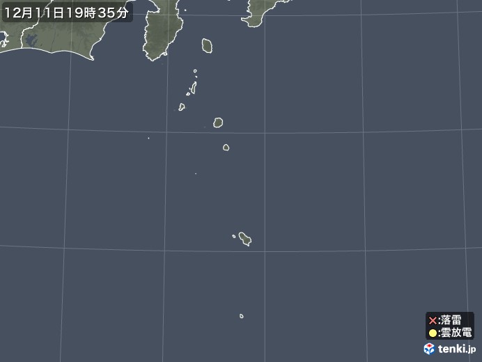 伊豆諸島(東京都)の雷レーダー(実況)