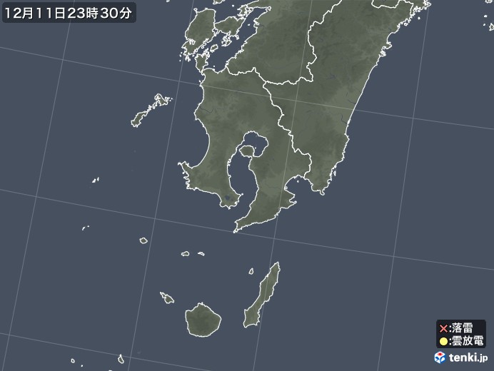 鹿児島県の雷レーダー(実況)