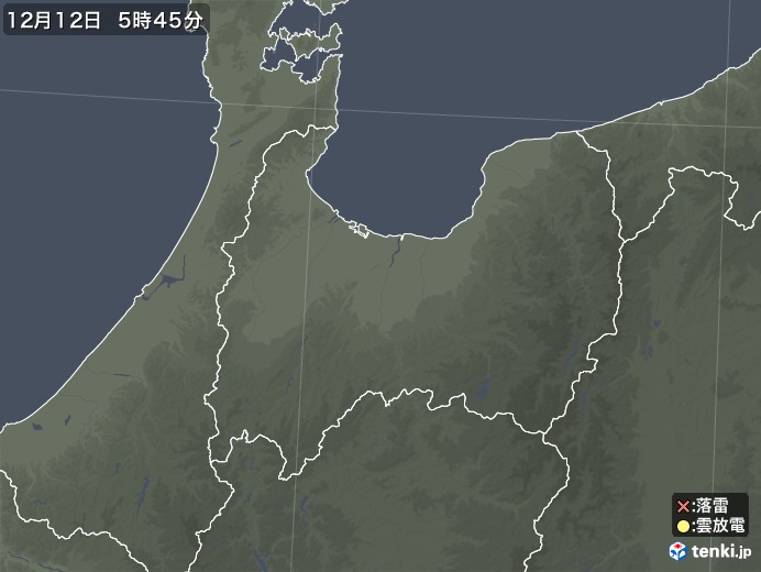 富山県の雷レーダー(実況)