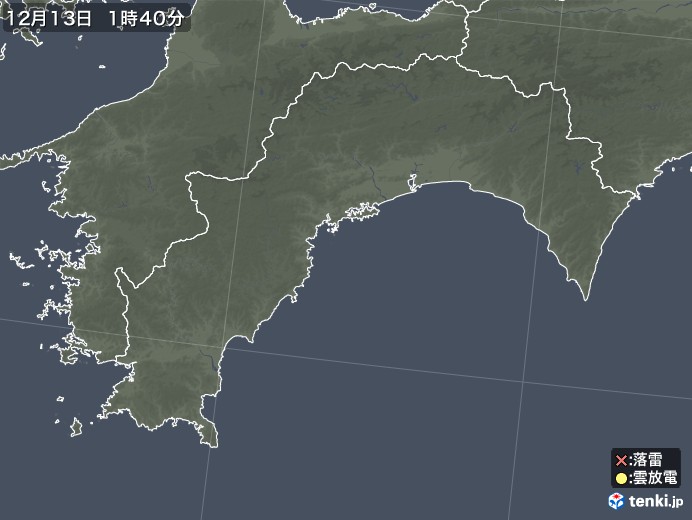 高知県の雷レーダー(実況)