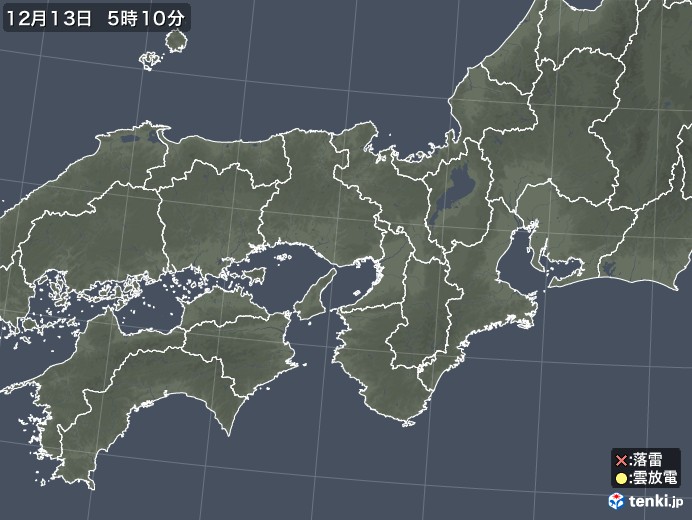 近畿地方の雷レーダー(実況)