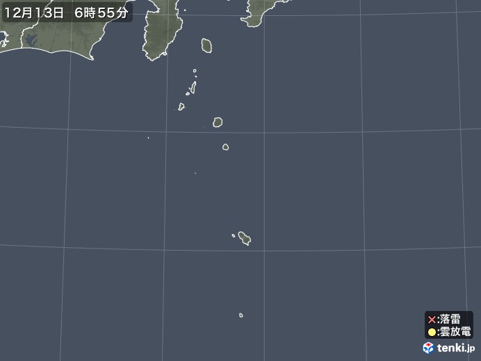 伊豆諸島(東京都)の雷レーダー(実況)