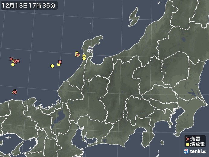 北陸地方の雷レーダー(実況)