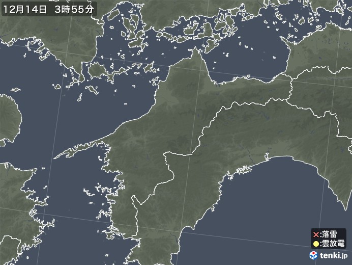 愛媛県の雷レーダー(実況)