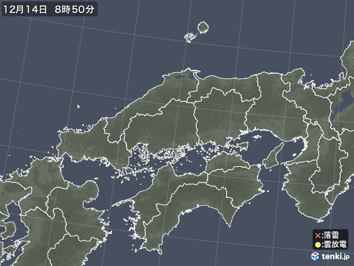 中国地方の雷レーダー(実況)