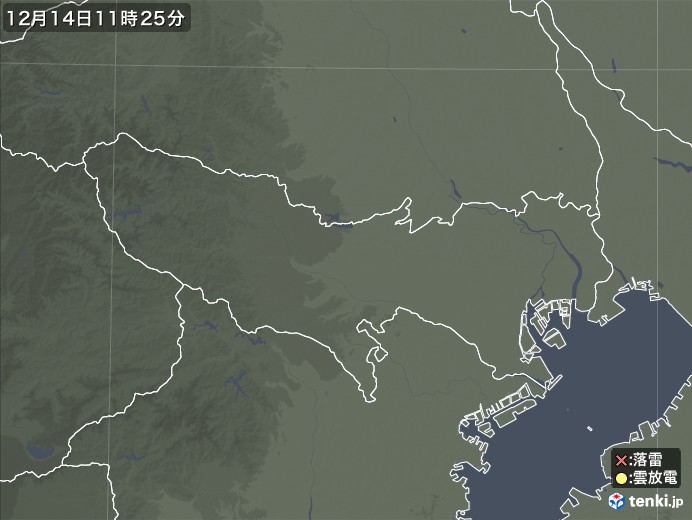 東京都の雷レーダー(実況)