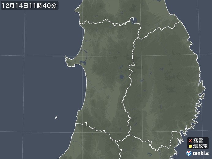 秋田県の雷レーダー(実況)