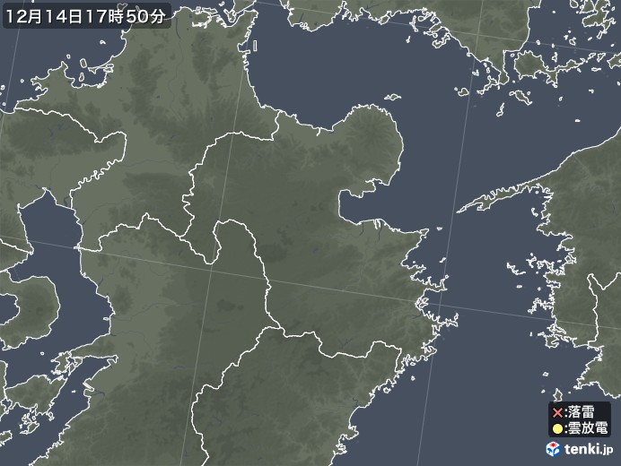 大分県の雷レーダー(実況)