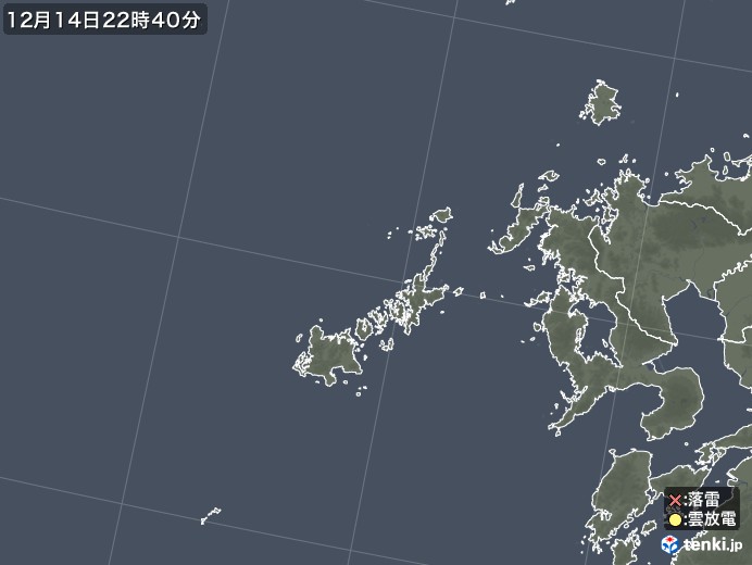 五島列島(長崎県)の雷レーダー(実況)