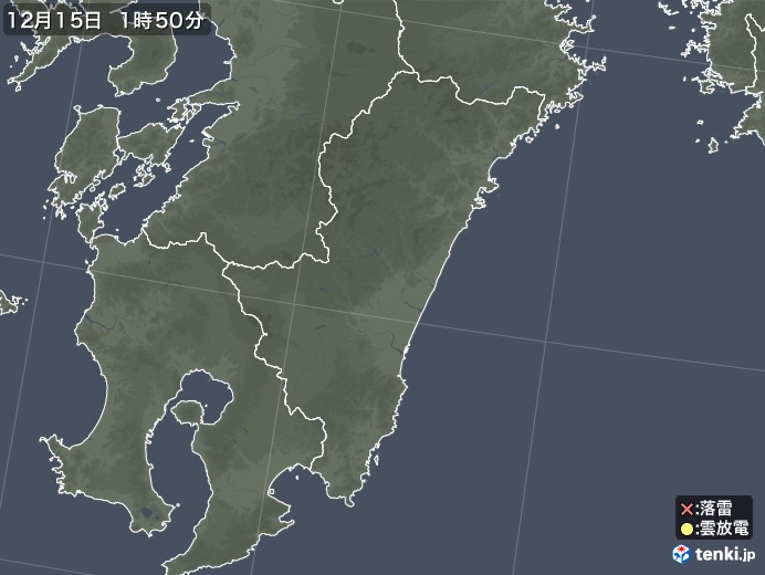 宮崎県の雷レーダー(実況)