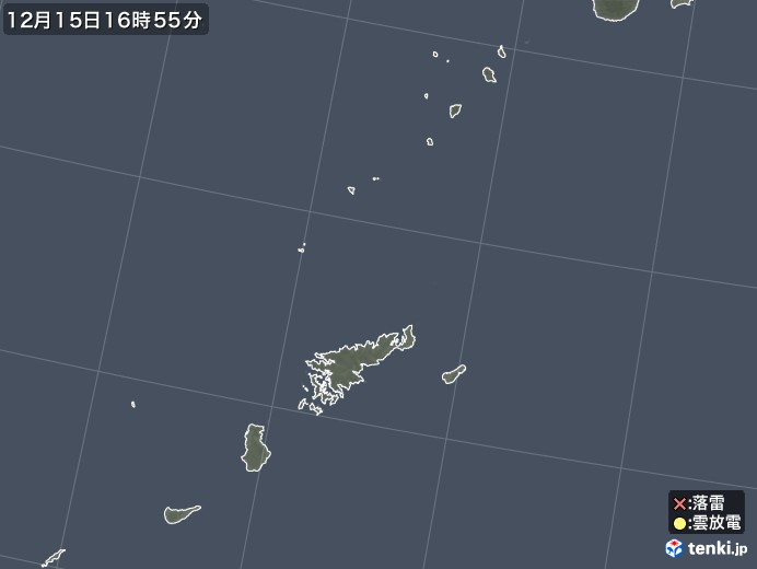 奄美諸島(鹿児島県)の雷レーダー(実況)