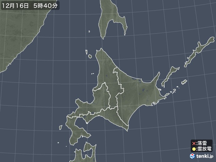 北海道地方の雷レーダー(実況)