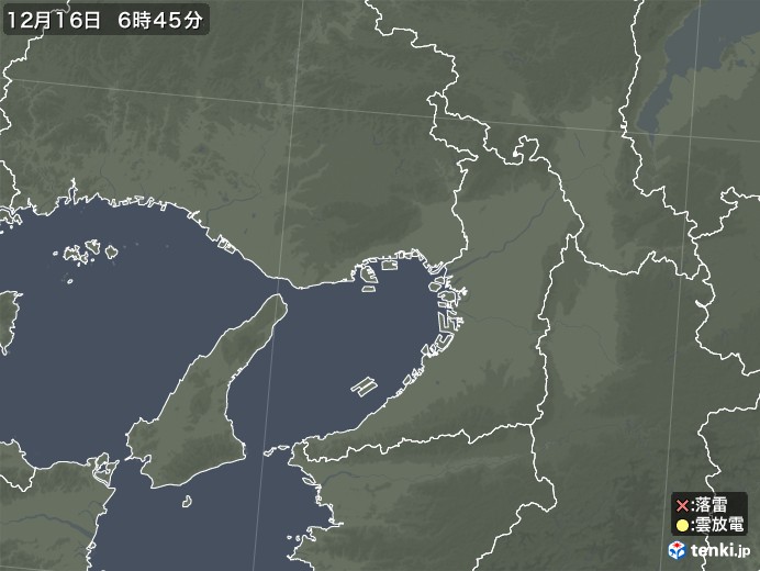 大阪府の雷レーダー(実況)
