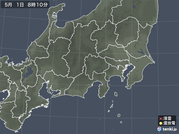 関東・甲信地方の雷レーダー(実況)
