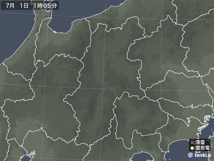 長野県の雷レーダー(実況)