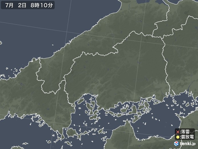 広島県の雷レーダー(実況)