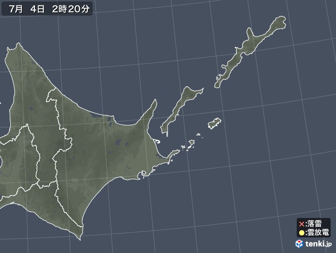道東の雷レーダー(実況)