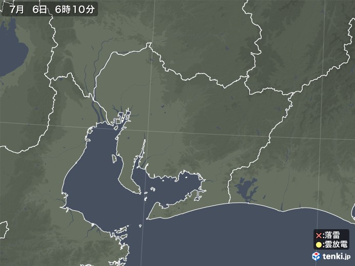 愛知県の雷レーダー(実況)