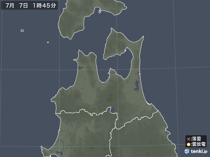 青森県の雷レーダー(実況)