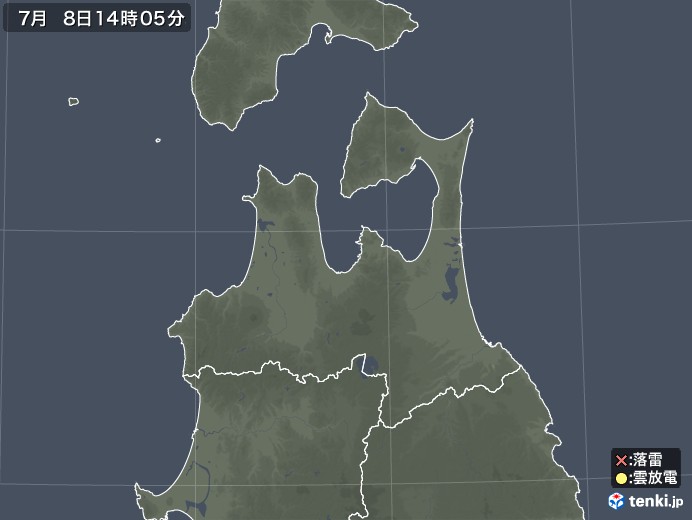 青森県の雷レーダー(実況)
