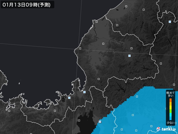 福井県のPM2.5分布予測