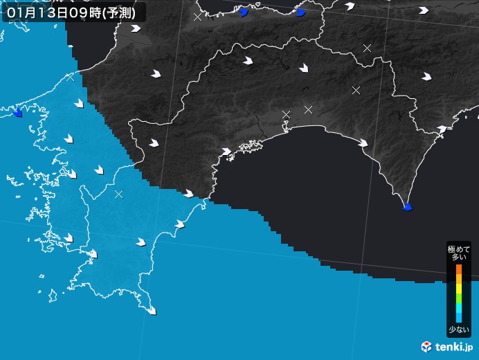 高知県のPM2.5分布予測