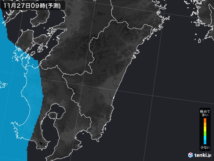 宮崎県のPM2.5分布予測