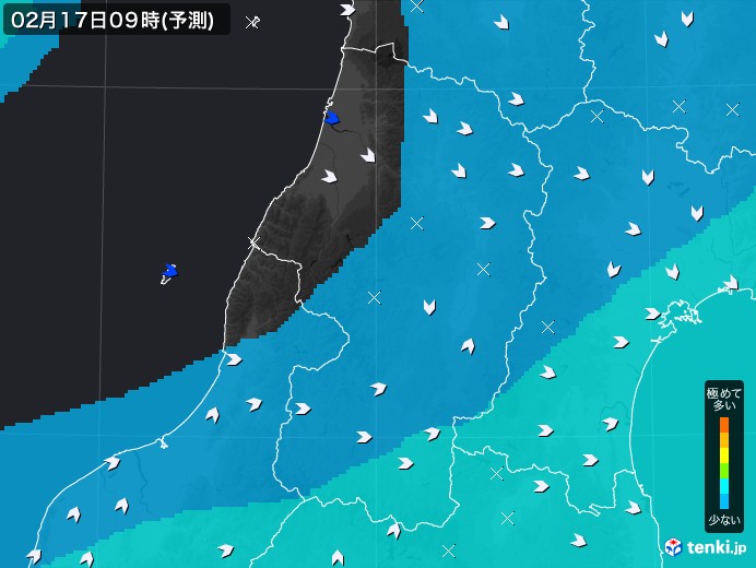 山形県のPM2.5分布予測